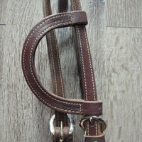 Soft Leather One Ear Belt Headstall, leather laces *vgc/xc, clean, mnr rubs & scrapes
