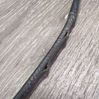 Rolled Rubber Lined Reins, buckles *gc/fair, dirty, rubber: peeling, sticky, unglued, threads & frays
