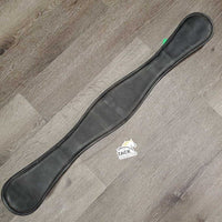 'Deluxe' Padded Leather Short Girth, els 2x, center D, velcro *gc/fair, dirty, residue, creases, dry, cracked
