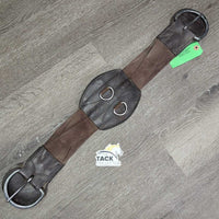 Padded Neoprene Leather Western Cinch, 2x Long Elastic, 2x D Rings *gc, v.dirty, rubs, hair
