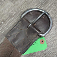 Padded Neoprene Leather Western Cinch, 2x Long Elastic, 2x D Rings *gc, v.dirty, rubs, hair
