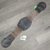 Padded Neoprene Leather Western Cinch, 2x Long Elastic, 2x D Rings *gc, v.dirty, rubs, hair
