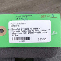 4 Ceramic Polos, bag *2 New, 2 Used: clean, mnr hair, grassy velcro
