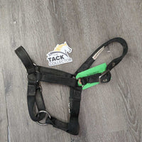 Thick Nylon Halter, adj *gc, faded, stains, dirt, edge rubs, older
