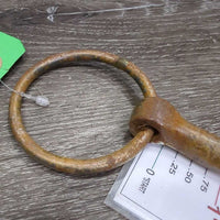 Curved Loose Ring Western Bit *DECORATION ONLY *fair, v.rusty, scuffs, scrapes
