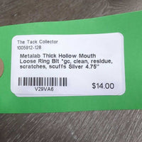 Thick Hollow Mouth Loose Ring Bit *gc, clean, residue, scratches, scuffs
