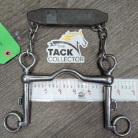 Low Port Weymouth, Rotating Shank, Curb Chain, Rubber Cover *gc, clean, scuffs, rubs, missing/taped keeper
