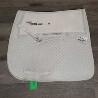 Shimmable Quilt Dressage Saddle Pad *gc/fair, 0 shims, stains, dirt, dingy, rubs, pilly, threads, mnr hair
