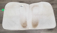 Shimmable Quilt Dressage Saddle Pad *gc/fair, 0 shims, stains, dirt, dingy, rubs, pilly, threads, mnr hair
