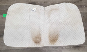 Shimmable Quilt Dressage Saddle Pad *gc/fair, 0 shims, stains, dirt, dingy, rubs, pilly, threads, mnr hair