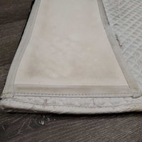 Shimmable Quilt Dressage Saddle Pad *gc/fair, 0 shims, stains, dirt, dingy, rubs, pilly, threads, mnr hair
