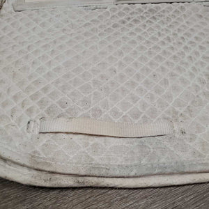 Shimmable Quilt Dressage Saddle Pad *gc/fair, 0 shims, stains, dirt, dingy, rubs, pilly, threads, mnr hair