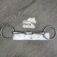 Thin French Link Loose Ring Bit, flat center bar *gc, clean, stains, residue, scratches
