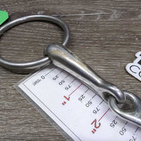Thin French Link Loose Ring Bit, flat center bar *gc, clean, stains, residue, scratches
