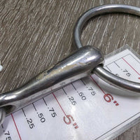 Thin French Link Loose Ring Bit, flat center bar *gc, clean, stains, residue, scratches
