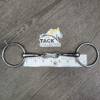 Thin French Link Loose Ring Bit, flat center bar *gc, clean, stains, residue, scratches
