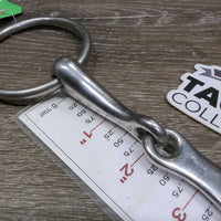 Thin French Link Loose Ring Bit, flat center bar *gc, clean, stains, residue, scratches
