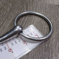 Thin French Link Loose Ring Bit, flat center bar *gc, clean, stains, residue, scratches
