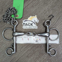 LS French Link Pelham, chain, flat center bar *vgc/gc, dirt, rubs, scuffs
