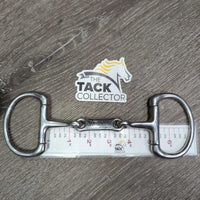 Thin French Link Eggbutt Bit, long flat Bar *gc, clean, scratches, mnr stains
