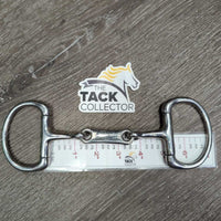Thin French Link Eggbutt Bit, long flat Bar *gc, clean, scratches, mnr stains
