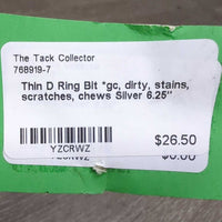 Thin D Ring Bit *gc, dirty, stains, scratches, chews

