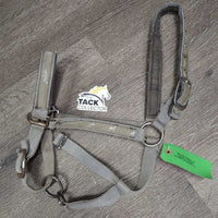 Padded Nylon Halter, adj, snap *fair, BROKEN Snap, v.faded, cracking, discolroed, rusty, stains
