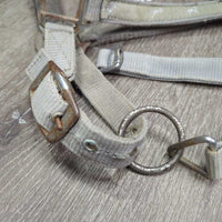 Padded Nylon Halter, adj, snap *fair, BROKEN Snap, v.faded, cracking, discolroed, rusty, stains
