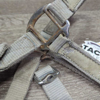 Padded Nylon Halter, adj, snap *fair, BROKEN Snap, v.faded, cracking, discolroed, rusty, stains
