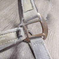 Padded Nylon Halter, adj, snap *fair, BROKEN Snap, v.faded, cracking, discolroed, rusty, stains
