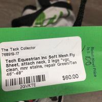 Soft Mesh Fly Sheet, attach neck, 2 legs *vgc, clean, mnr stains, repair