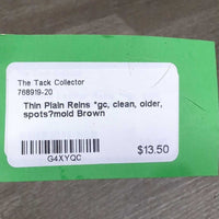 Thin Plain Reins *gc, clean, older, spots?mold
