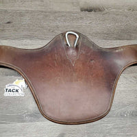 Lg Belly Girth, 2x els, Caribiner *gc/fair, older, weak snap hinge, scrapes, stains, rubs, mnr dirt, UNSTITCHED, stretched els
