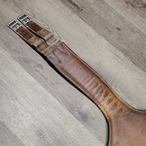 Lg Belly Girth, 2x els, Caribiner *gc/fair, older, weak snap hinge, scrapes, stains, rubs, mnr dirt, UNSTITCHED, stretched els