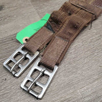 Neoprene Girth, 1x els *gc,/fair, clean, v.stretched & popped els, older, rubs, hair

