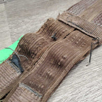 Neoprene Girth, 1x els *gc,/fair, clean, v.stretched & popped els, older, rubs, hair

