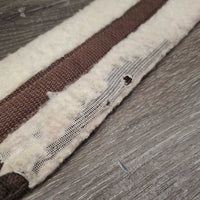 Sheepskin Girth, 1x els *gc/fair, older, thin, clumpy, hairy, rubs, stains, thin/holey edge
