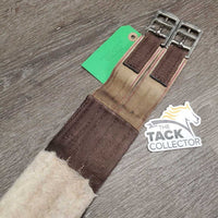 Sheepskin Girth, 1x els *gc/fair, older, thin, clumpy, hairy, rubs, stains, thin/holey edge
