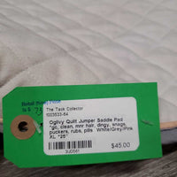 Quilt Jumper Saddle Pad *gc, clean, mnr hair, dingy, snags, puckers, rubs, pills