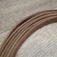 Pr Narrow Cotton Web Draw Reins, leather Buckle - loop ends *vgc/gc, clean, mnr dirt?residue
