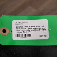 1 ONLY Hock Boot *fair, clean, hairy, faded, stretched els, rubs, frays, pills, unstitched velcro, residue
