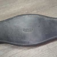 Padded Leather Dressage Short Girth *gc/fair, dirty, film, faded, hairy seams, rubs, creases/folds

