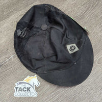 Mesh/Cloth Helmet Cover, Brim *gc/fair, hair, dirty, mnr bent, sm holes, faded
