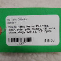 Fleece Fitted Hunter Pad *vgc, clean, older, pills, clumpy, hair, rubs, stains, dingy
