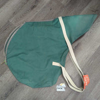 Hvy Cotton - Canvas Jump Saddle Carry - Storage Bag *gc, older, stains, discolored, sticker, unstitched seam edge
