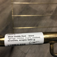 Metal Saddle Rack - Stand *gc/vgc, residue, scuffs, oxidized, scratches, scrapes