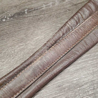 narrow Leather Girth, 1x els *fair, older, stiff, dry, torn/popped elastic, clean, faded, rubs, folded/hard edge
