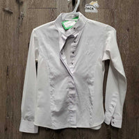 JUNIORS LS Show Shirt, snaps *gc, curled collar edge, older
