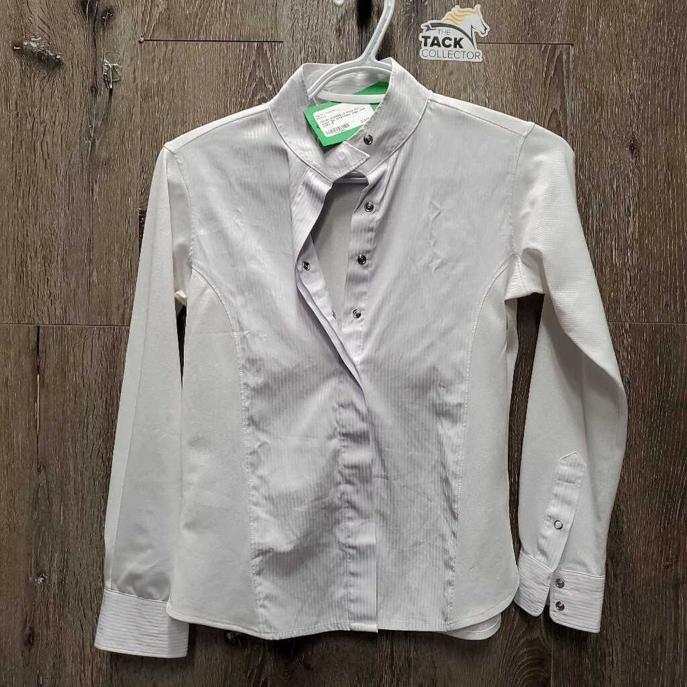 JUNIORS LS Show Shirt, snaps *gc, curled collar edge, older