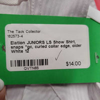 JUNIORS LS Show Shirt, snaps *gc, curled collar edge, older
